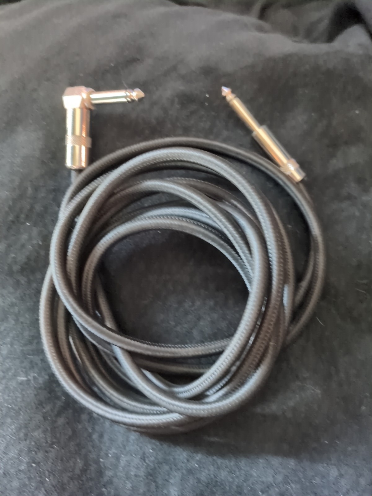 9 Foot Braided Black 1/4" Instrument Cable
