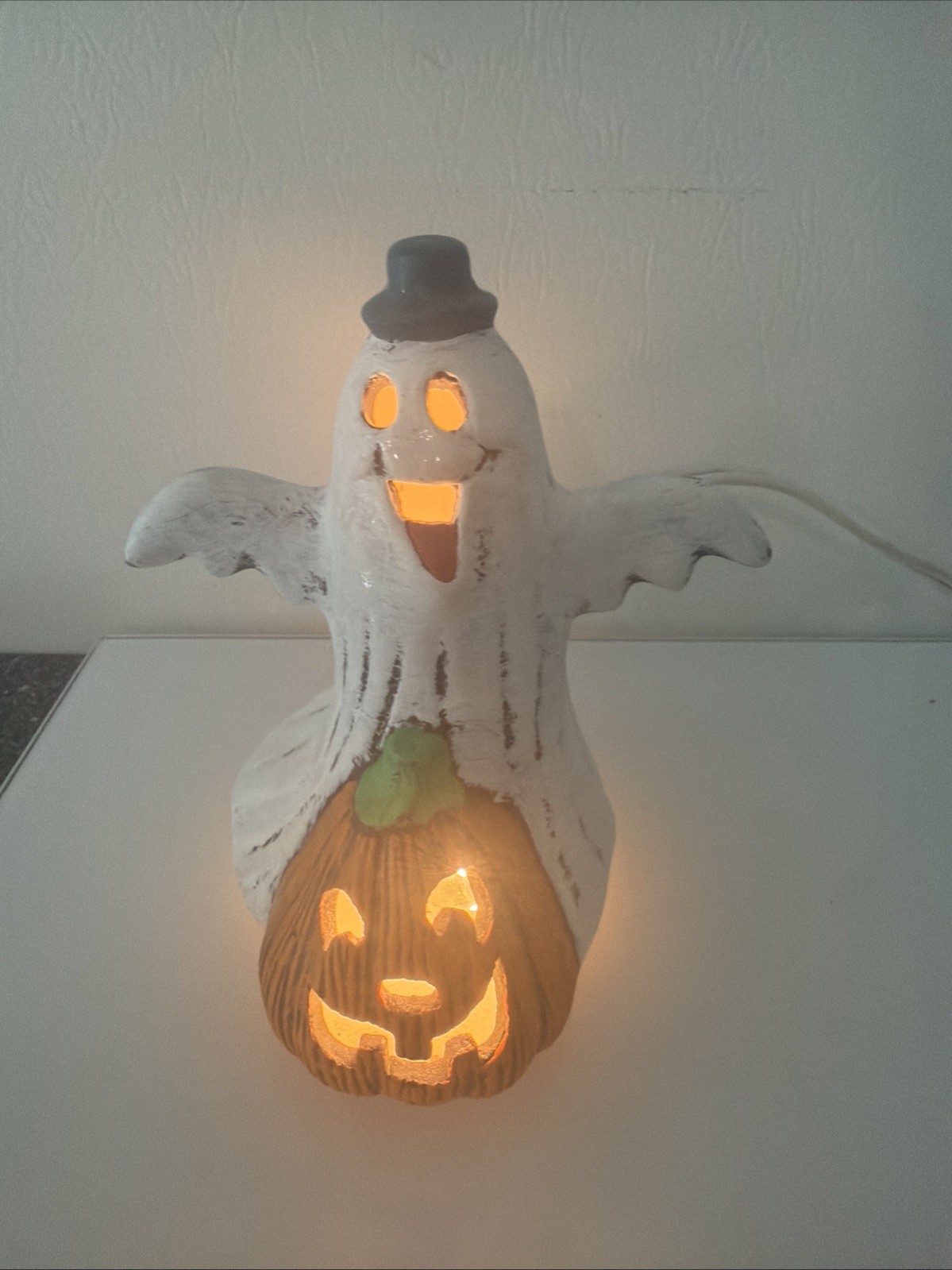 Ghost Pumpkin Light Vintage corded