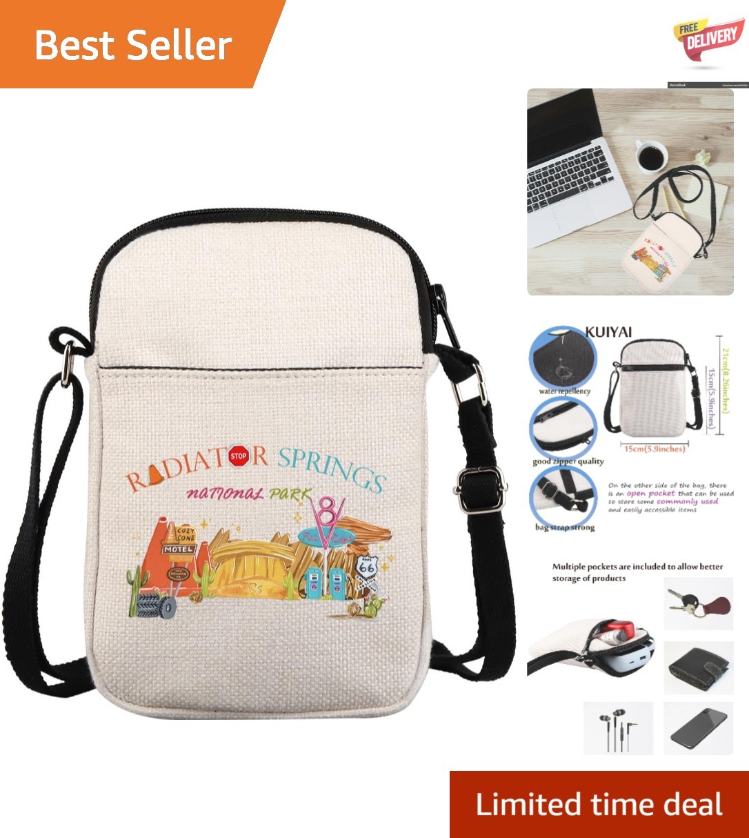 Fun and Functional Cars Movie Crossbody Bag - Great for Gifts or Daily Wear