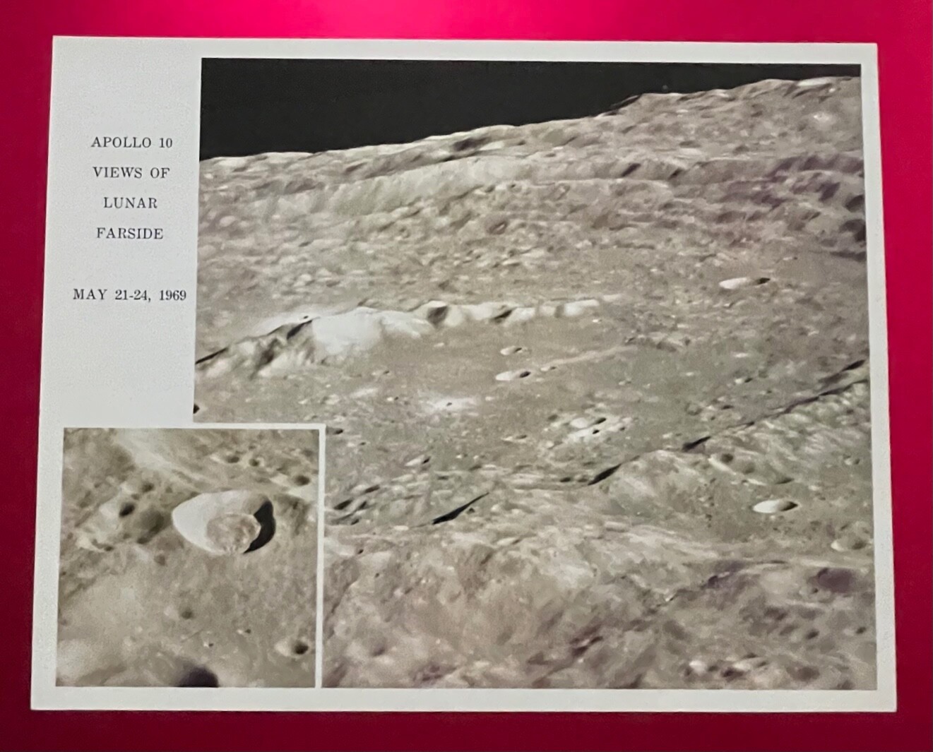 APOLLO 10 VIEWS OF LUNAR FARSIDE 1969  8 X 10 COLOR LITHO