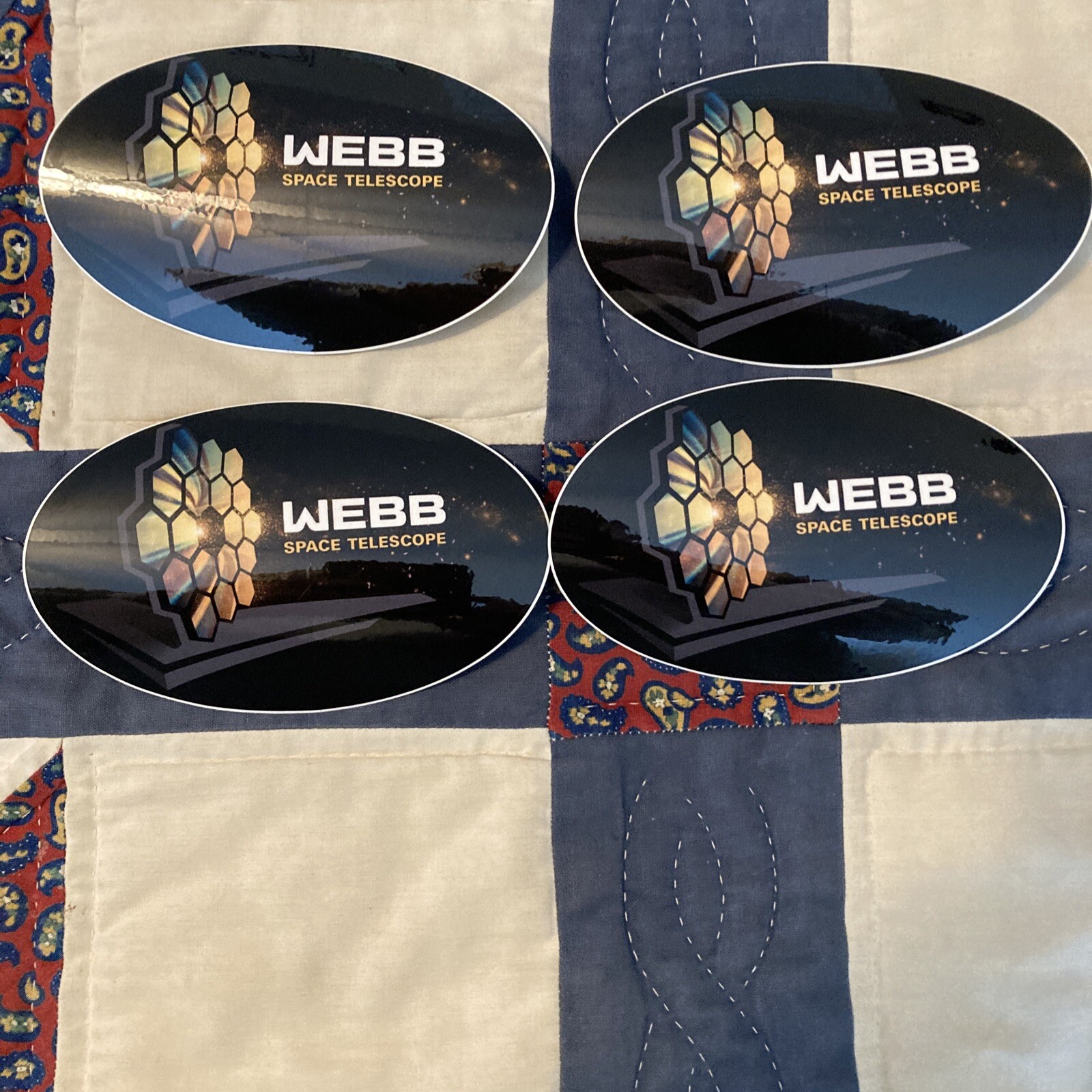 NASA WEBB SPACE TELESCOPE  STICKERS Lot of 4 Bargain Priced! Compare!!