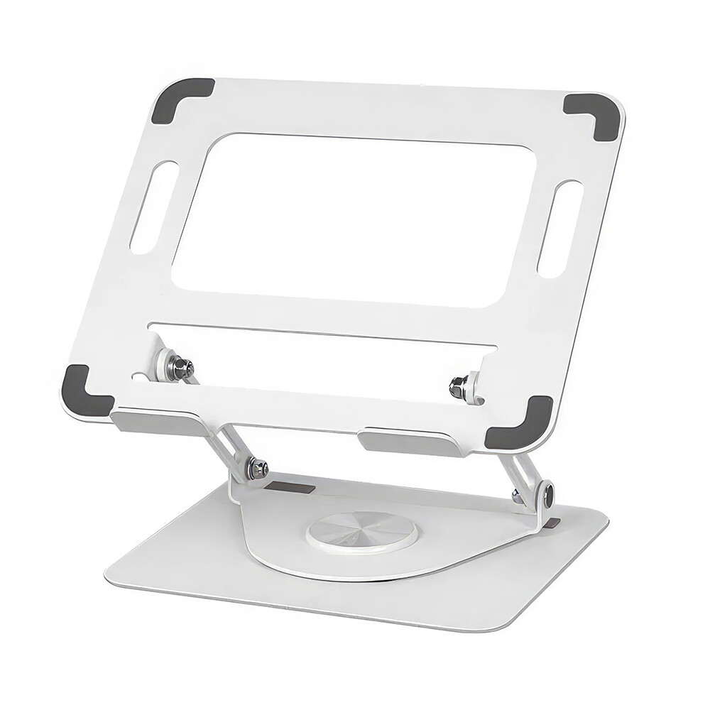 Ergonomic Foldable Laptop Riser Holder Stand Adjustable w/ 360° Rotating Bracket