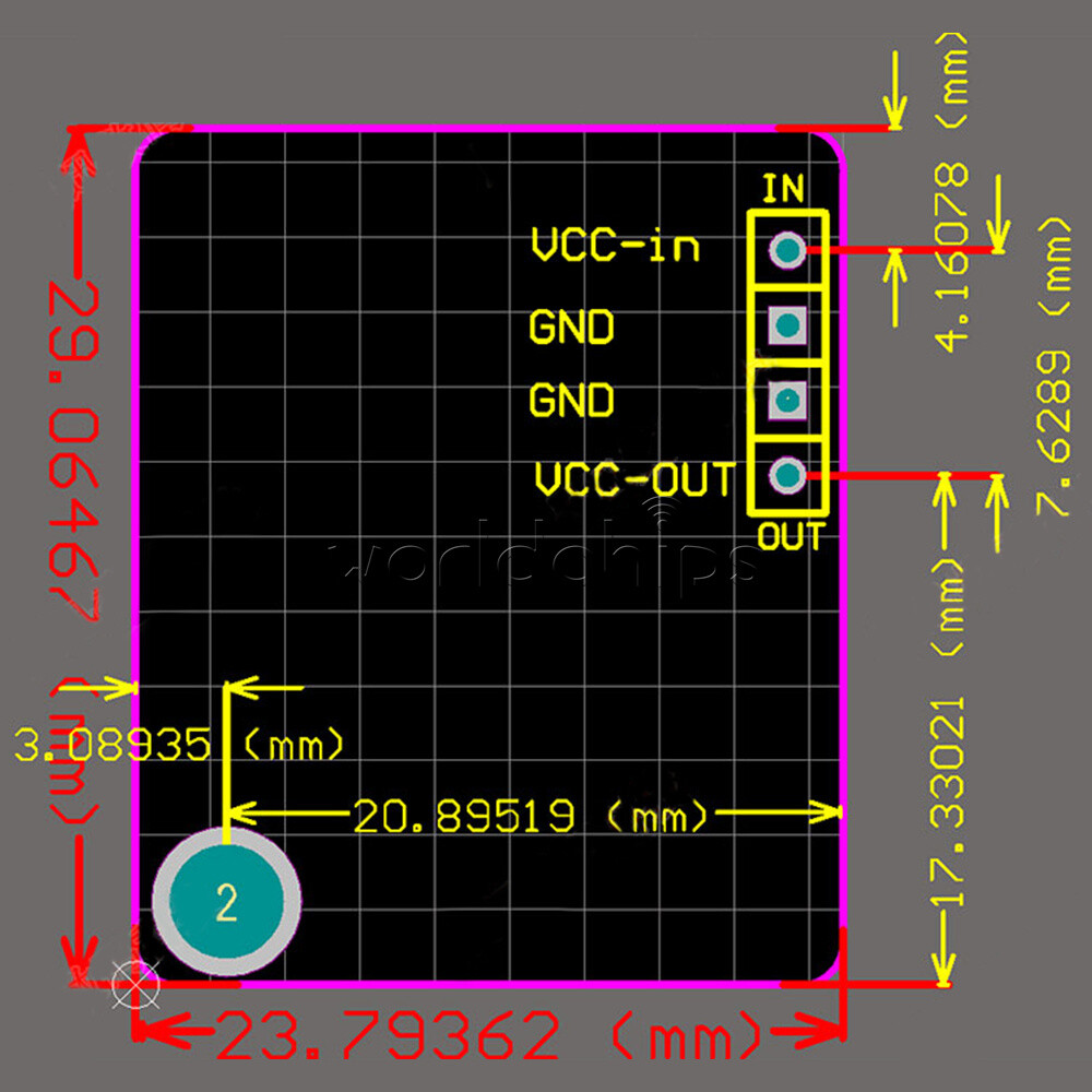 DC-DC Negative Voltage Conversion Module 3~15V to 1.25~15V Adjustable 300mA