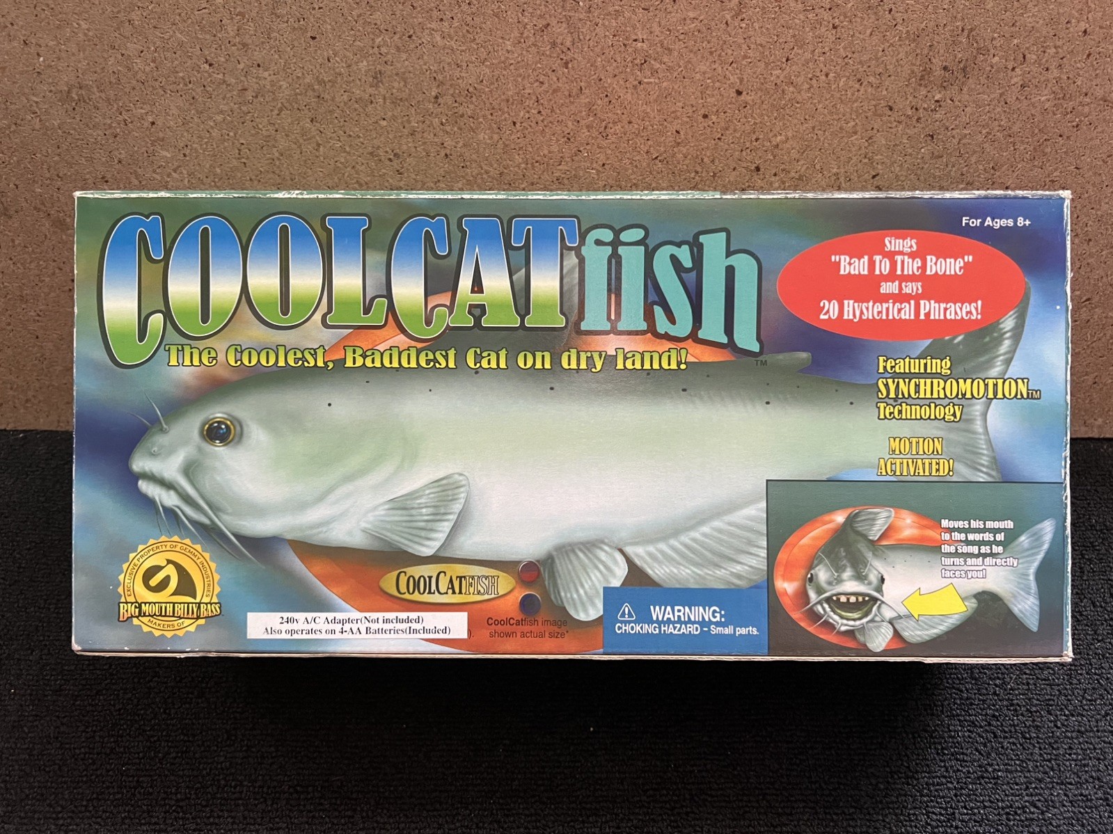 Vintage Cool Cat Fish by Big Mouth Billy Bass Gemmy 2000 Bad to The Bone