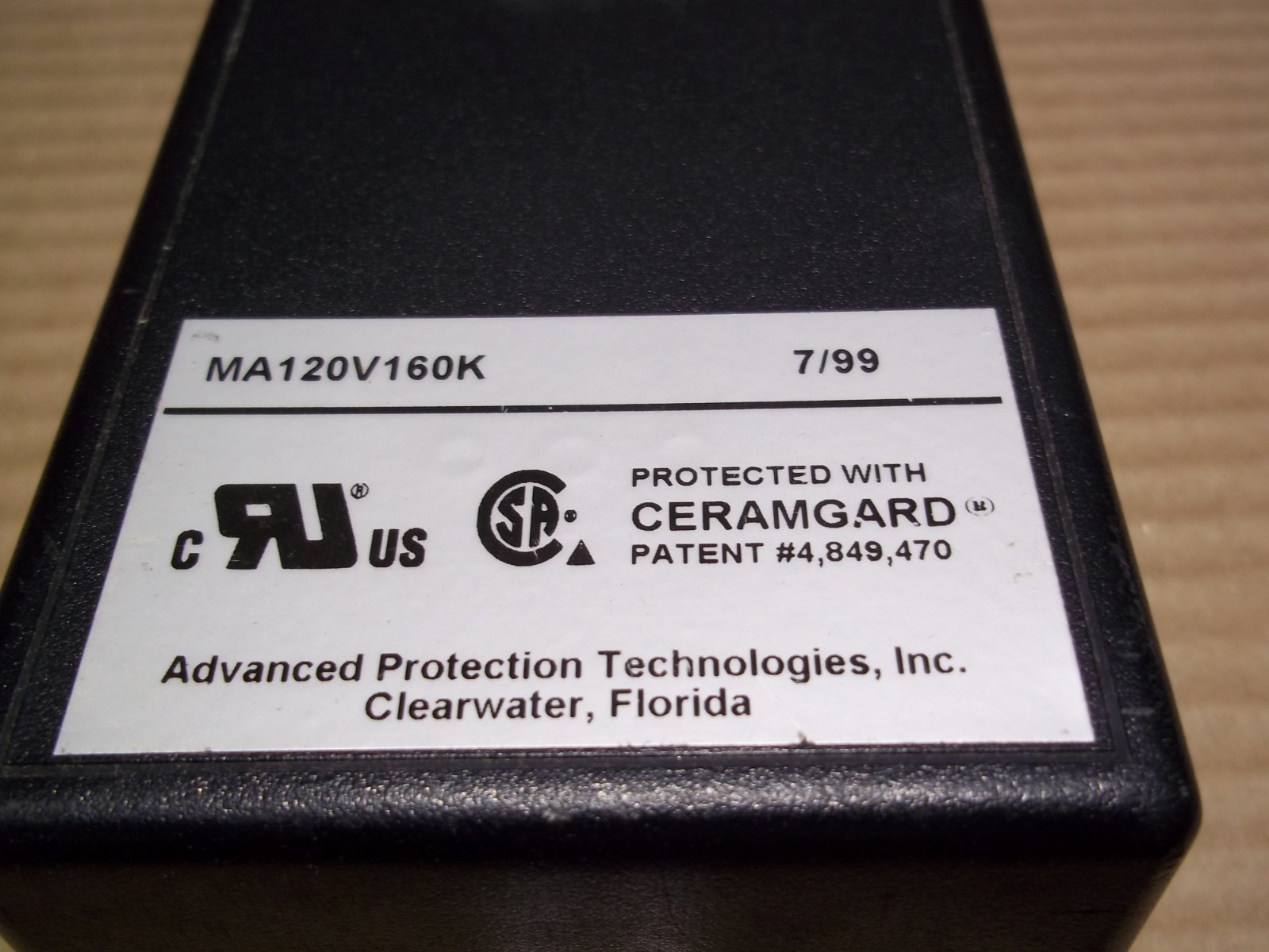 Advanced Protection Technologies MA120V160K Surge Protective Device 120/240 V