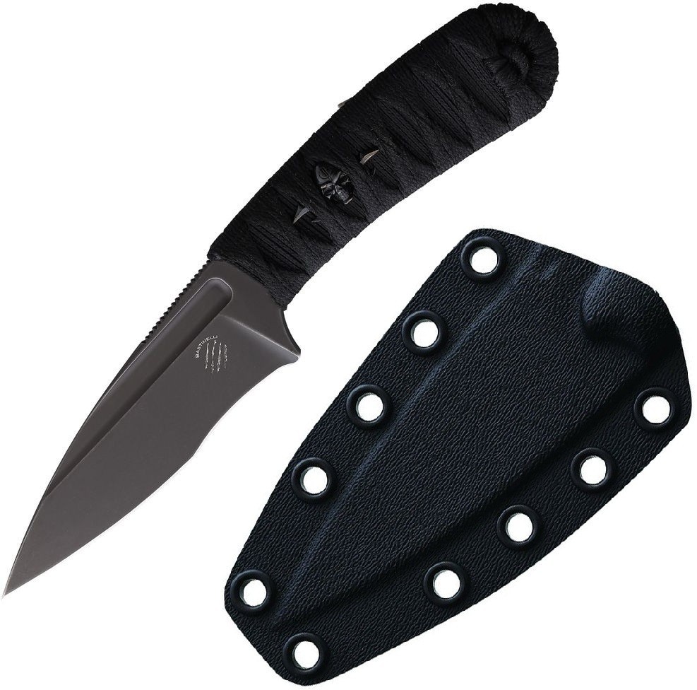 Bastinelli Creations Sin Fixed Knife 3.5" N690 Steel Blade Cord Wrapped Handle