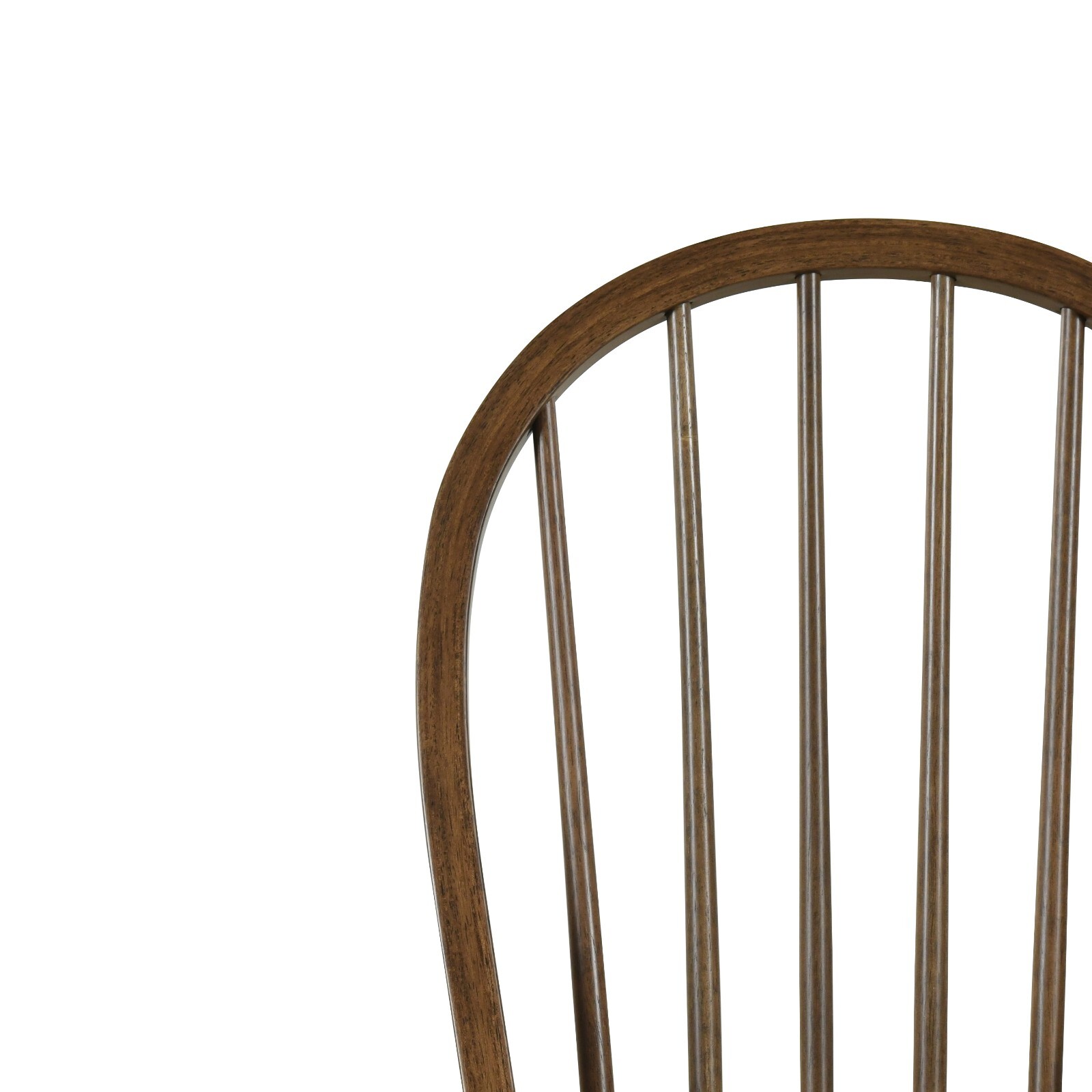 Set of 2 Farmhouse Spindle Back Dining Chairs with Rubberwood Frame