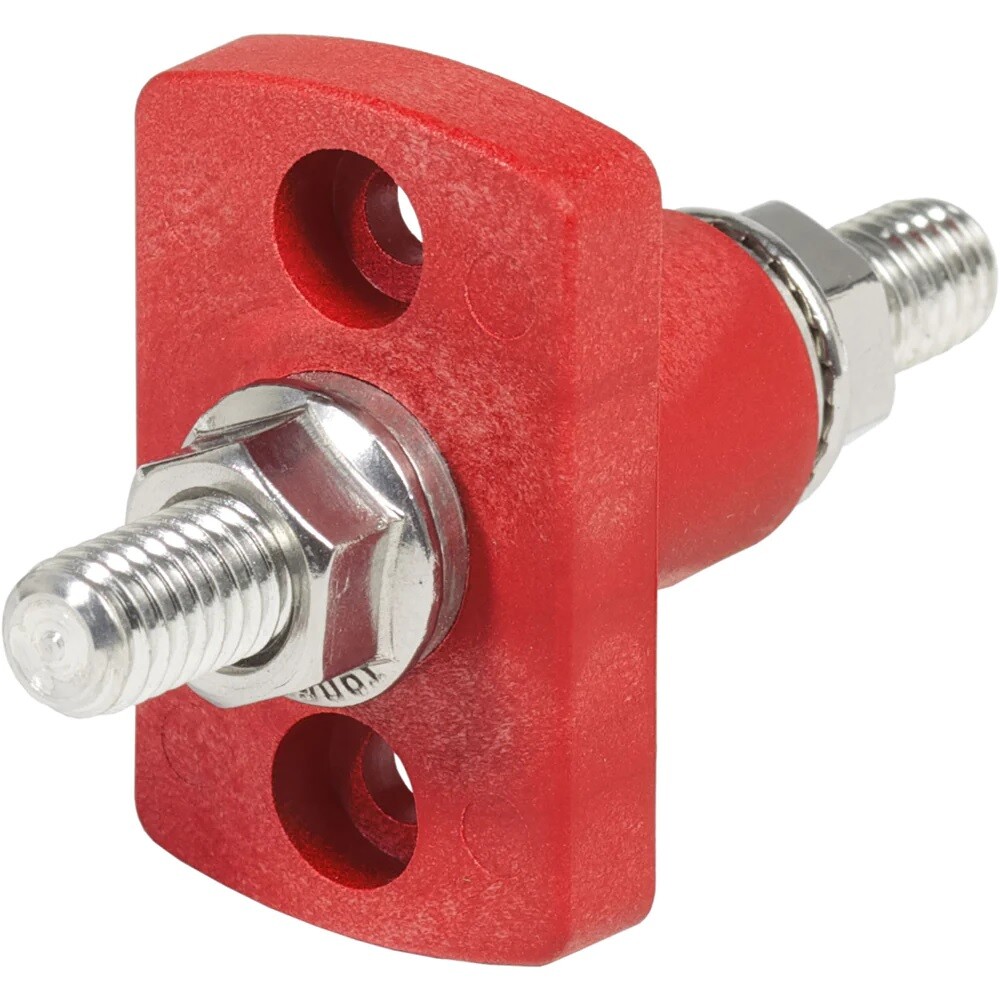 Blue Sea 2202 Red 5/16"-18 Stud 48 VDC 250A Terminal Feed Through Connector