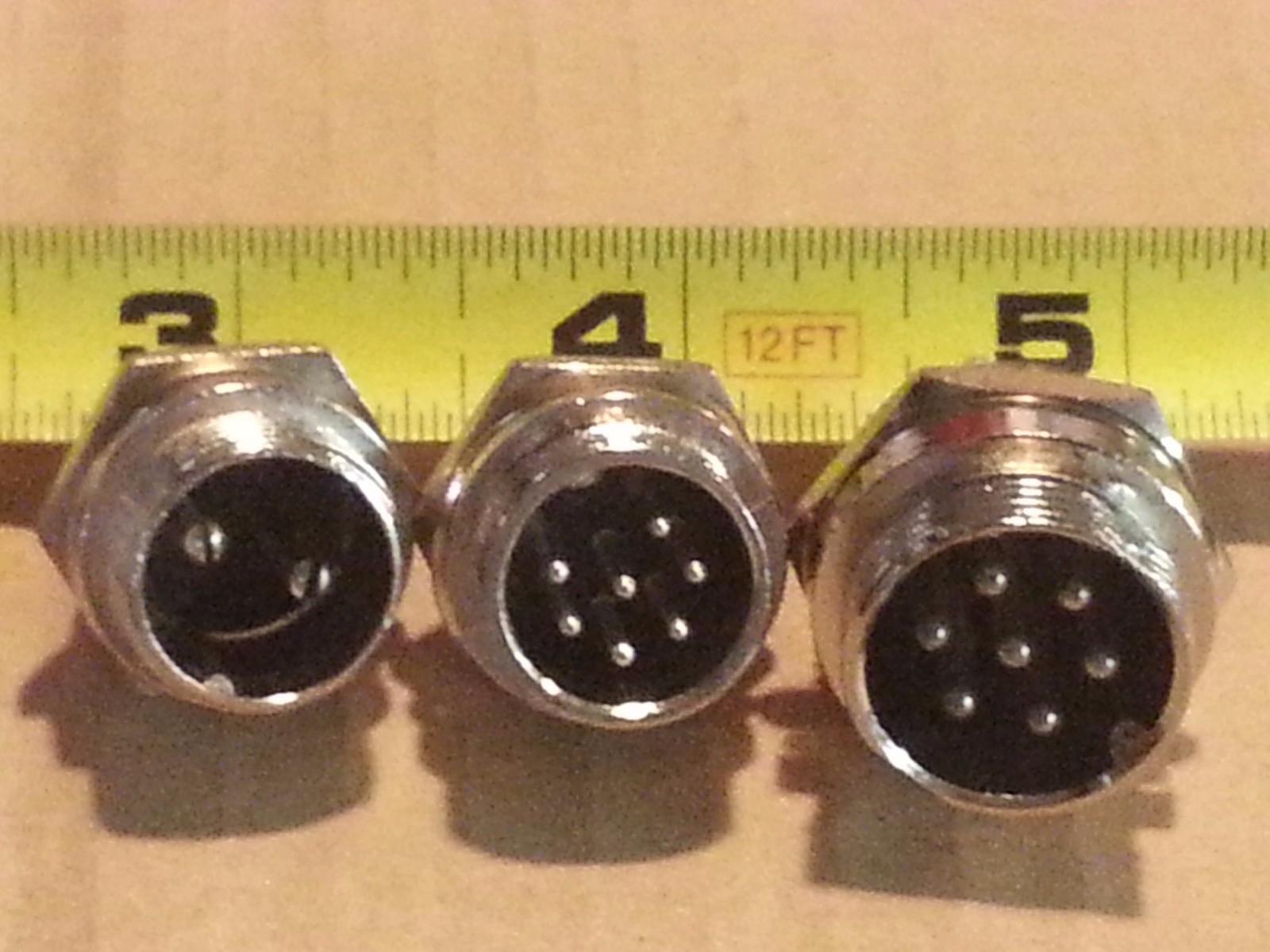 2pc - 3 Pin - 1/2" Connector Panel Mount Socket TIG MIG Welding Plasma