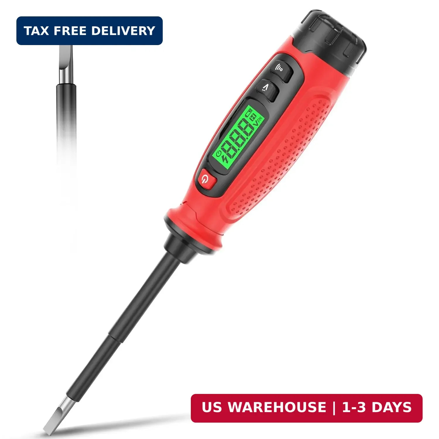 KAIWEETS 2-in-1 Voltage Tester Screwdriver, 3-500V AC Contact Voltage Measuremen