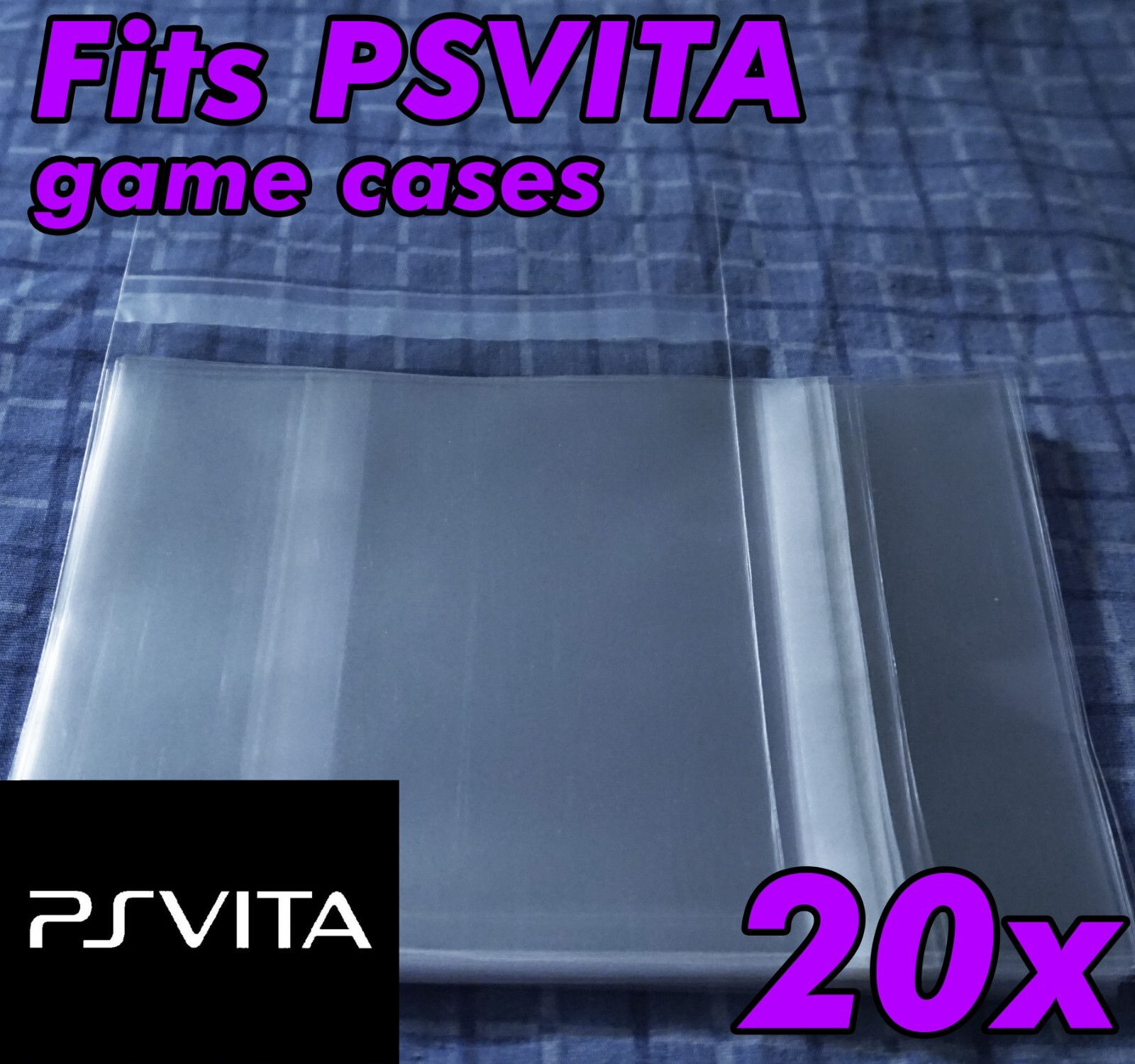 20x PS VITA Playstation Vita Game Case Resealable Sleeve Bags Sleeves OPP PSVITA