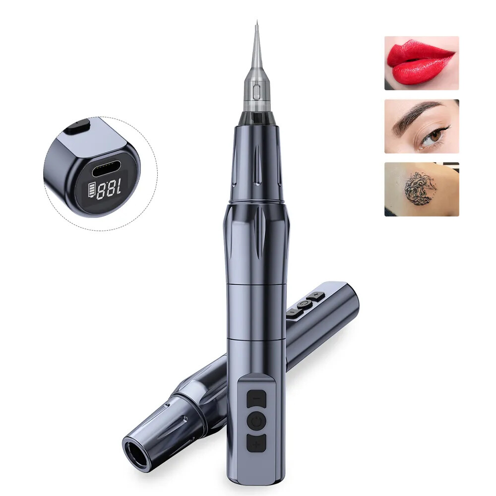 Wireless Tattoo Machine Pen Rotary Tattoo Machine Kit Permanent Makeup Device