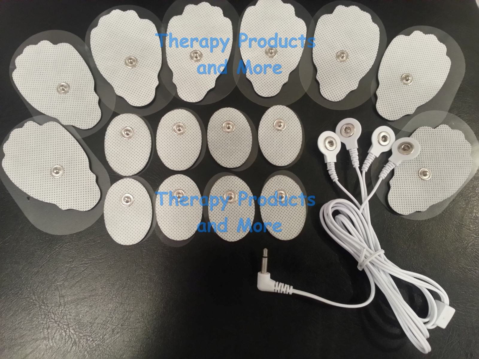 ELECTRODE LEAD CABLE (3.5mm) + 8 LG, 8 SM OVAL PADS FOR EROSTEK OR TENS MASSAGER