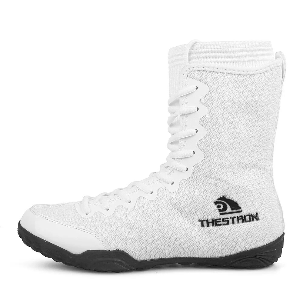 High Top Boxing Sneakers Men's Breathable Training Anti Slip Wrestling Shoes