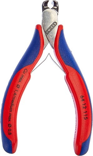KNIPEX 64 12 115 Electronics End Cutting Nippers 4,53" with small bevel