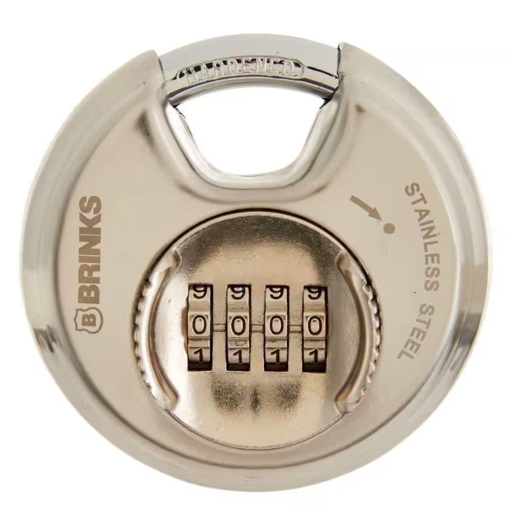 80 Mm Stainless Steel 4-Dial Resettable Discus Combination Padlock