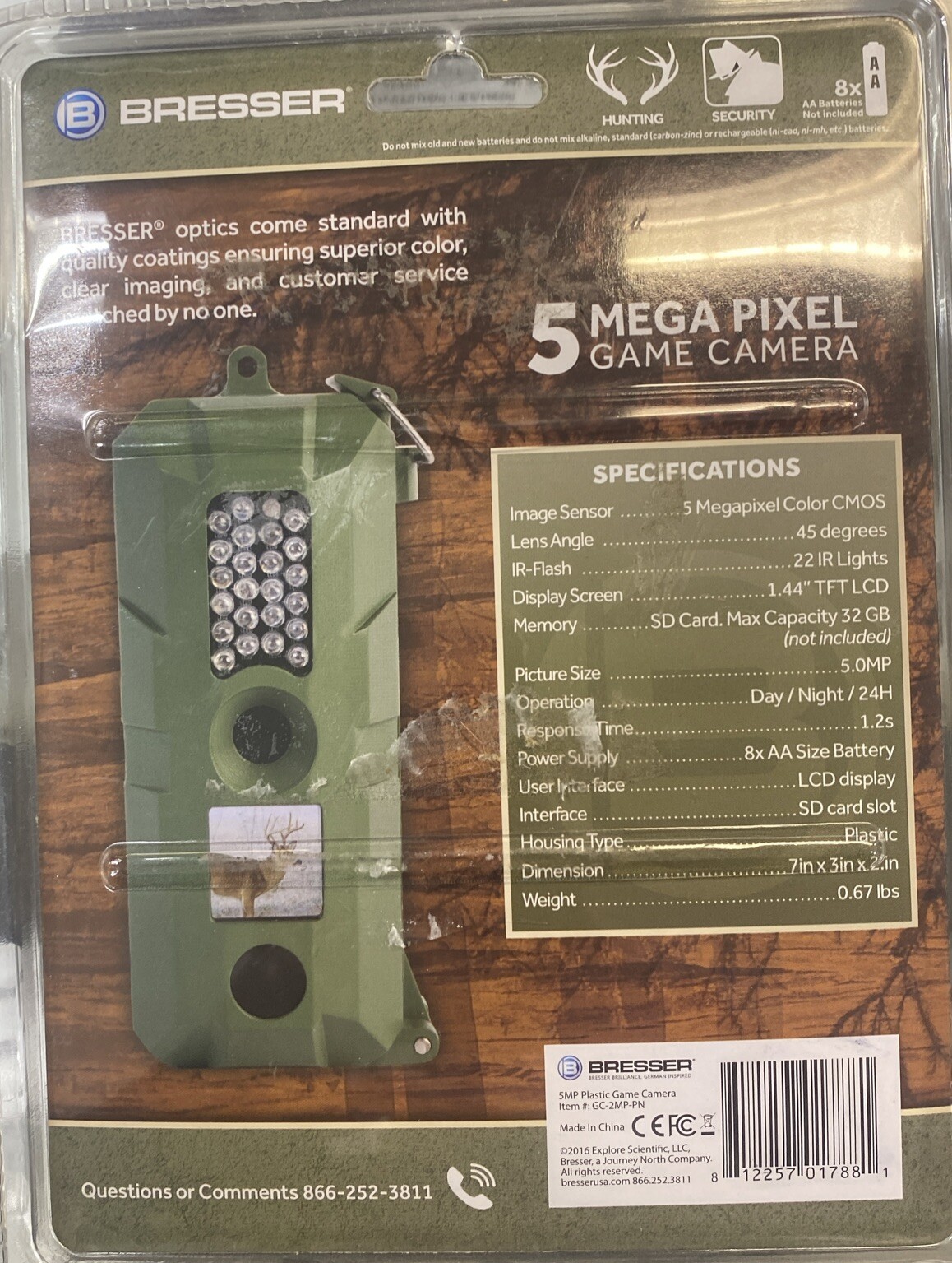 Bresser 5 Mega Pixel Game Camera IR-Flash Day & Night Operation