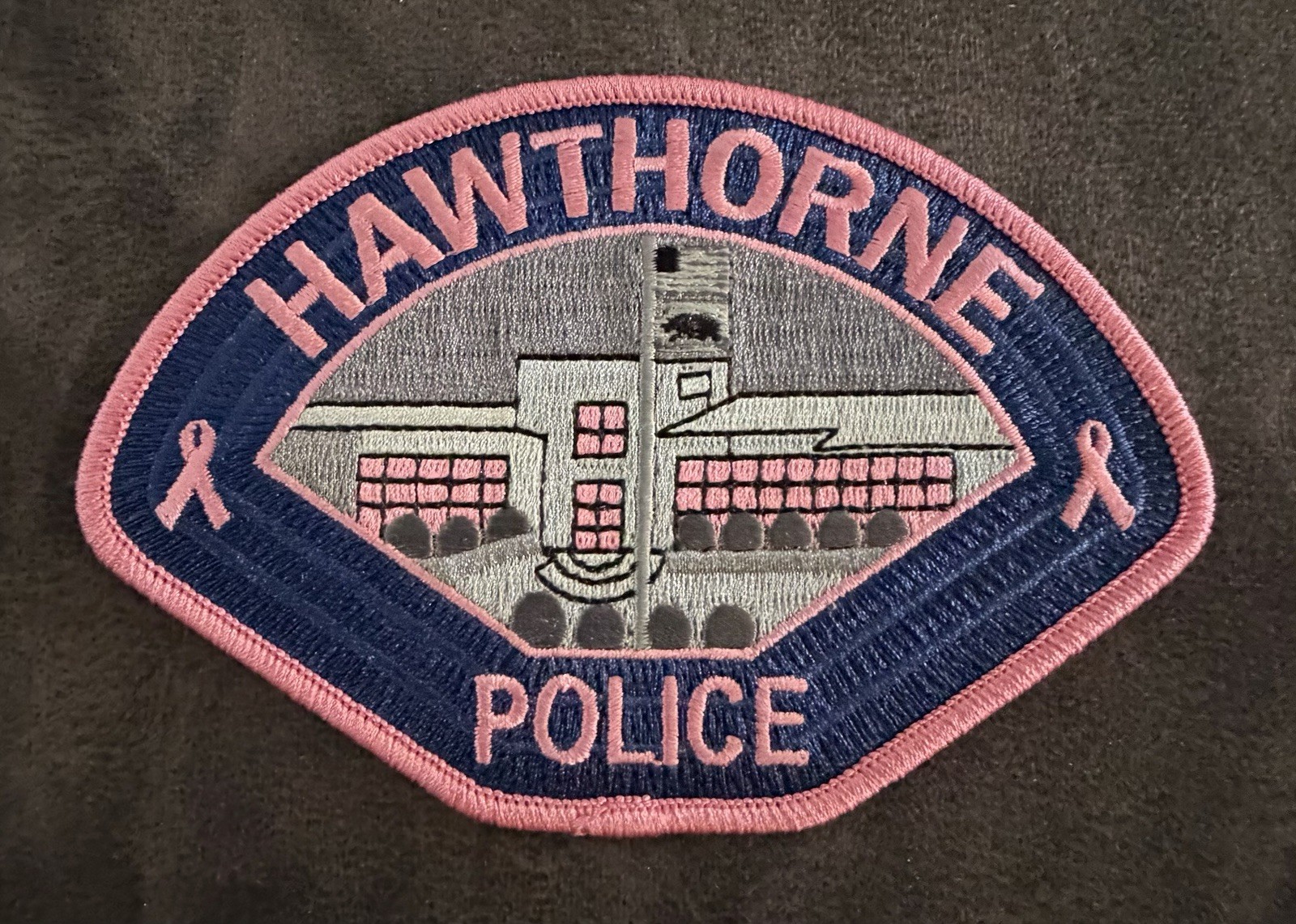 California Pink (Cancer Awareness) Patch. Hawthorne Police Dept.