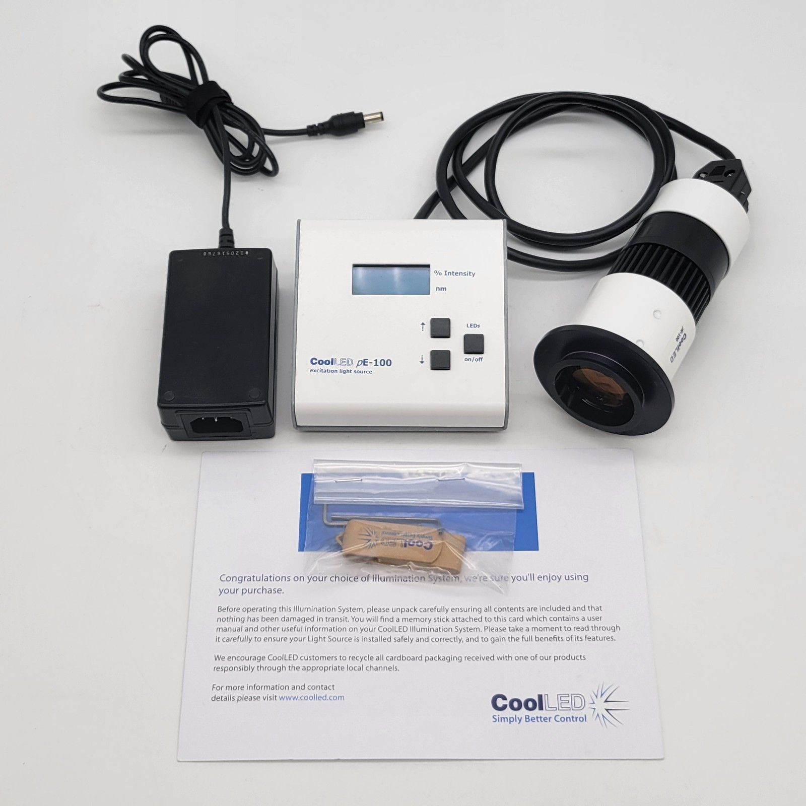 Leica Microscope CoolLED pE-100 Single Wavelength Excitation Light Source 470nm