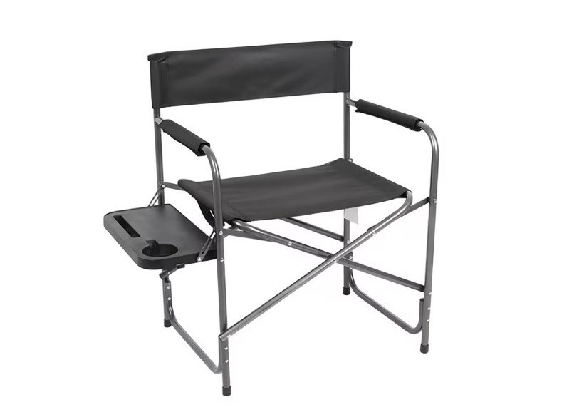 Ozark Trail Director Chair with Side Table, Black