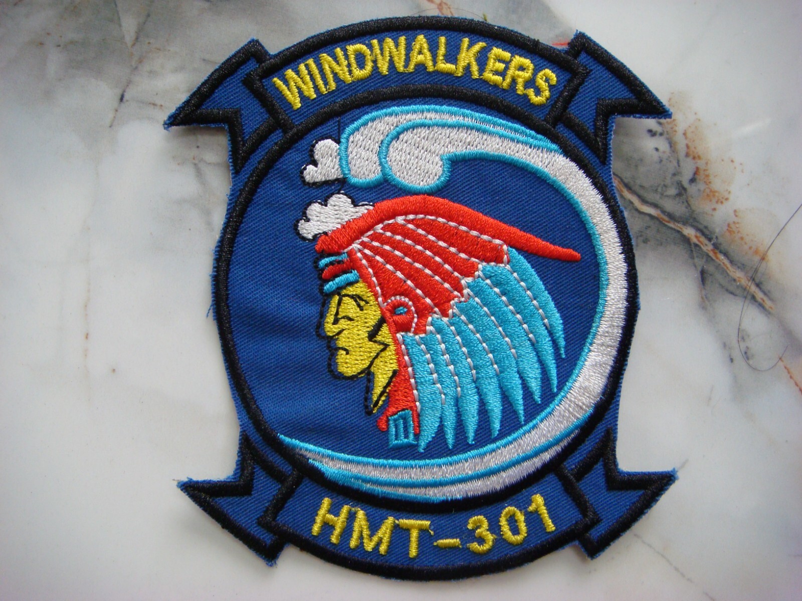 USMC MARINE HELICOPTER TRAINING SQ- HMT-301 WINDWALKER,, VIETNAM WAR PATCH