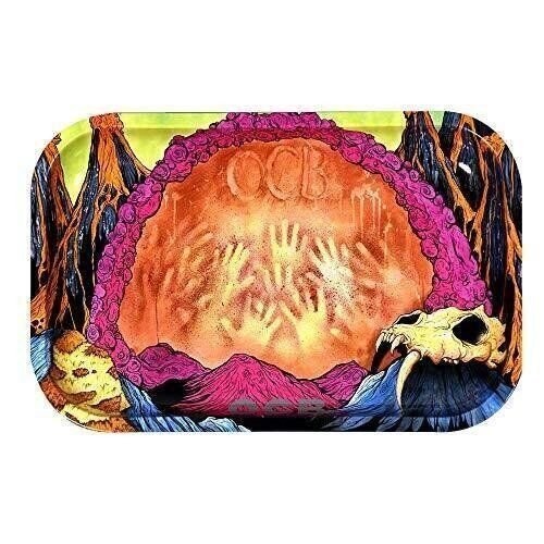 OCB Limited Edition Metal Rolling Tray- Early Man / 11" x 7"