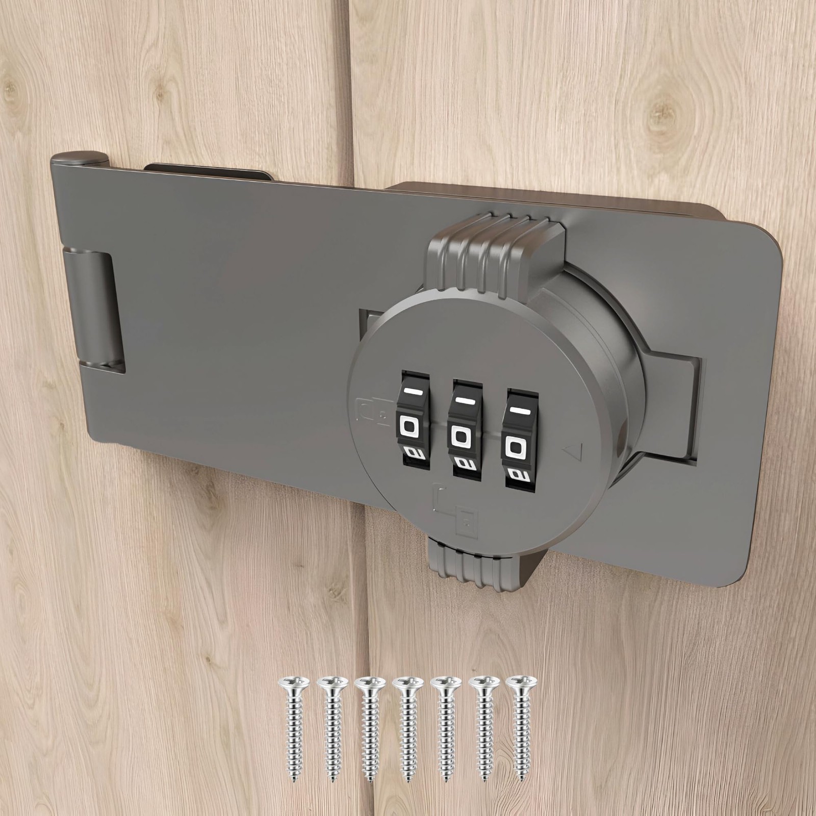 3-Digit Keyless Combination Cabinet Lock - Zinc Alloy, Twist Knob