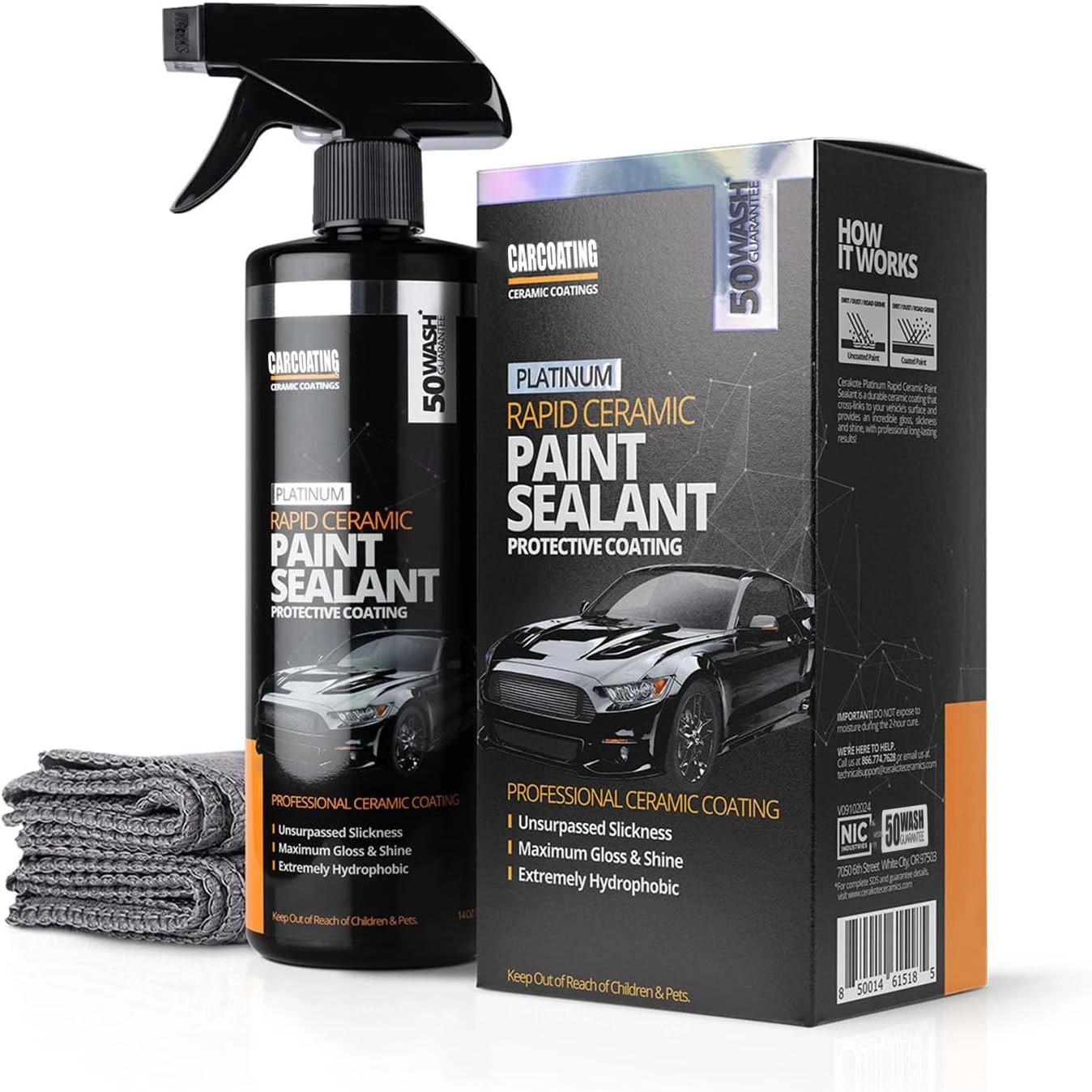 CERAKOTE® Platinum Rapid Ceramic Paint Sealant Spray - 4 oz. - 50 Wash Rating -