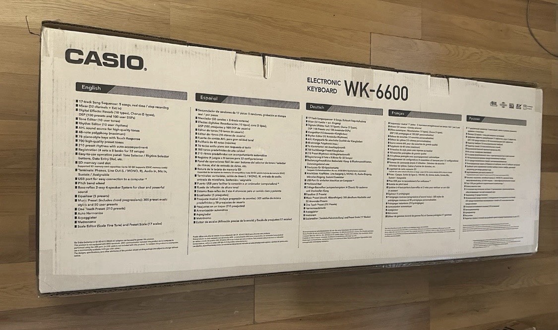 Casio WK-6600 76-Key Electronic Keyboard