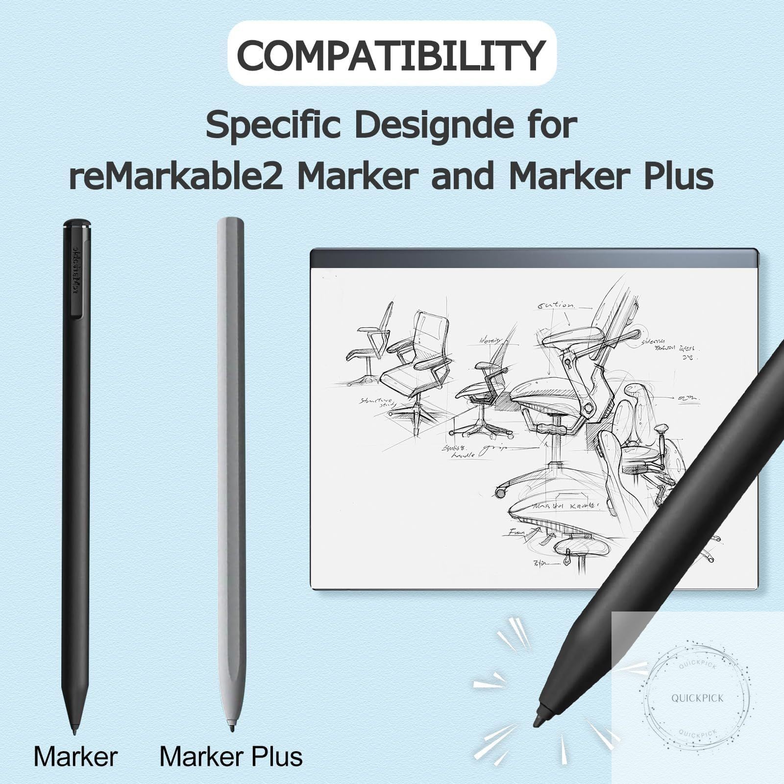 20 Pcs Pen Tips for Remarkable 2, Durable Remarkable Pen Tips,Replacement Tibs