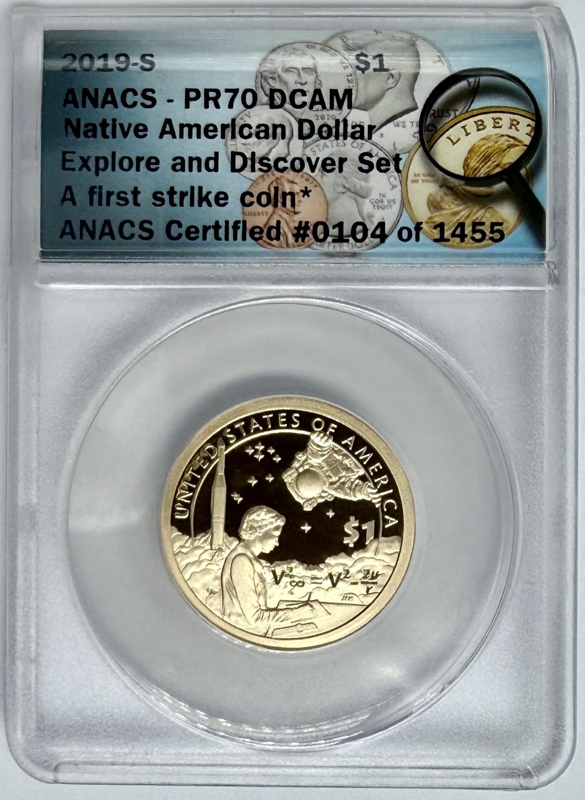 2019-S Sacagawea Native American Dollar ANACS PF70 DCAM Explore Discover Set FS