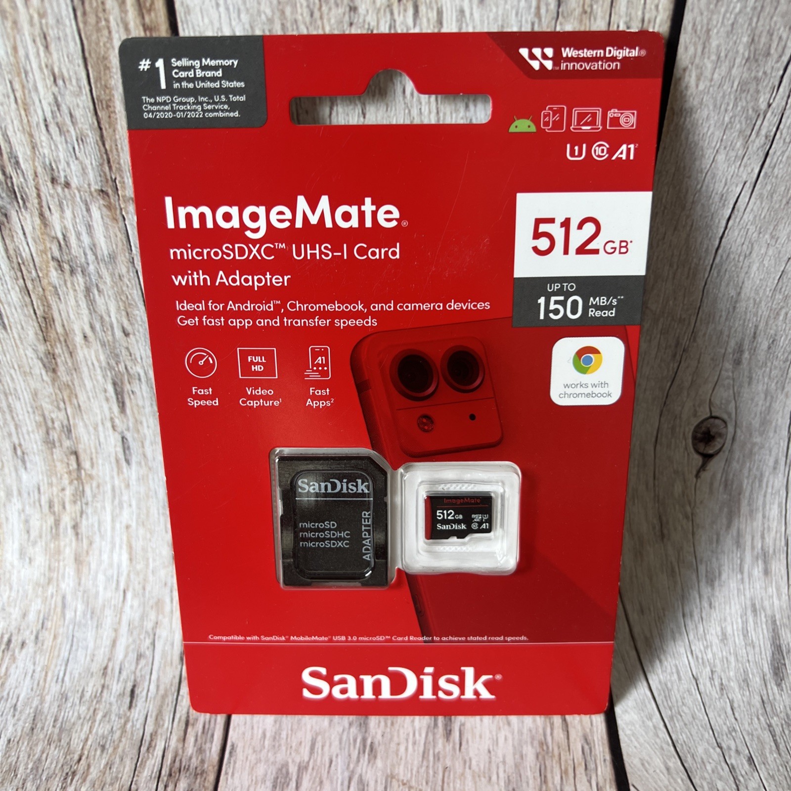 SanDisk 512GB ImageMate Micro SDXC UHS-I Card With Adapter (Up To 150MB/s Read)