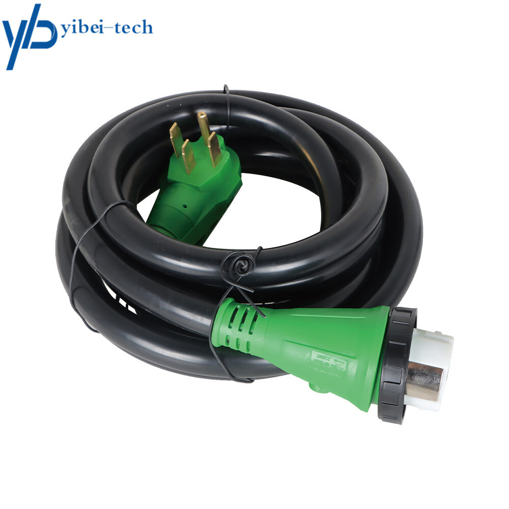 50-Amp 15ft RV Generator Power Cord 125/250V 14-50P to SS2-50R Locking Connector