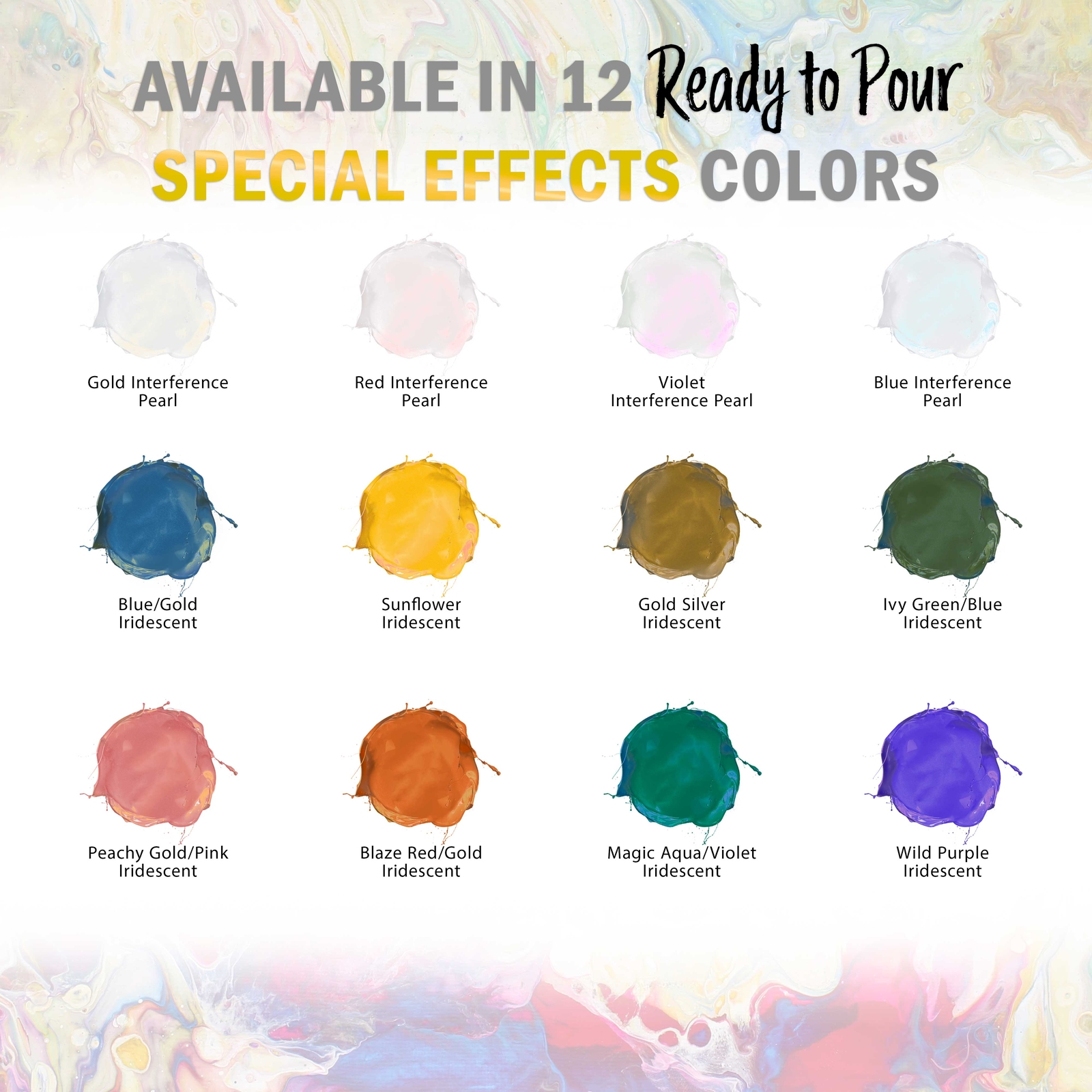 Violet Interference Pearl Special Effects Pouring Paint - Quart Bottle