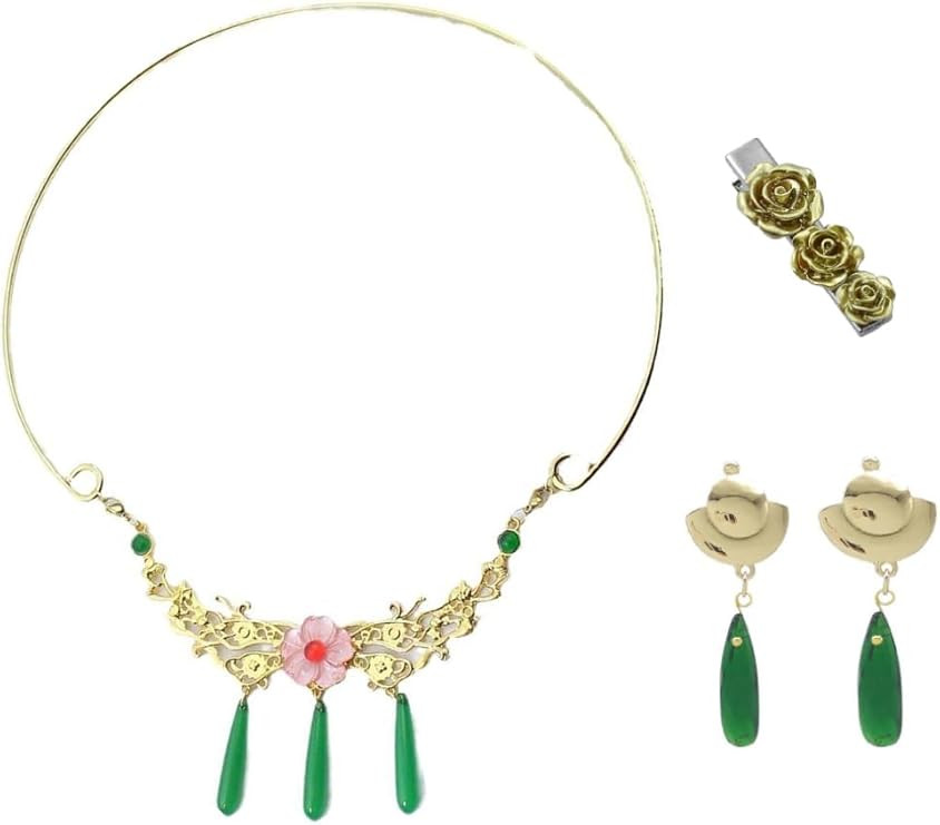 Maomao Cosplay Anime Maomao Headdress Necklace Earrings Halloween party props
