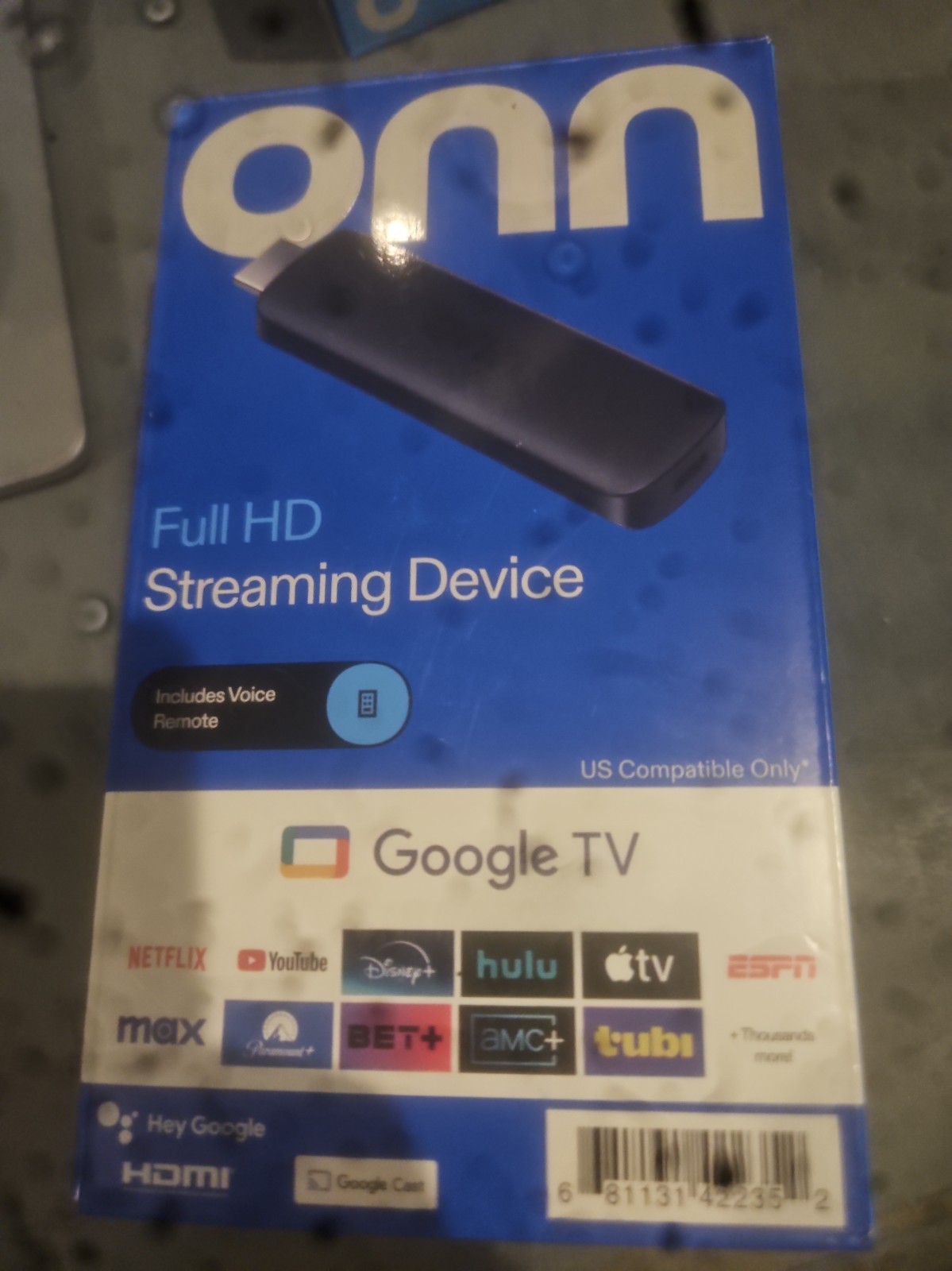 Onn Full HD Streaming Device Google TV - Fast Streaming 8GB Storage 1.5GB RAM