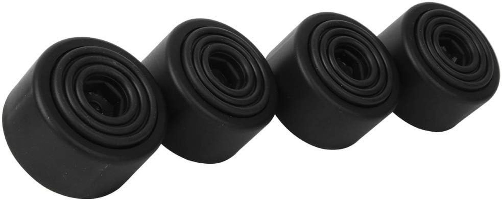 4Pcs Black Round Sofa Legs M8 Screw 35mm Height Pad PP Plastic Easy to Install a