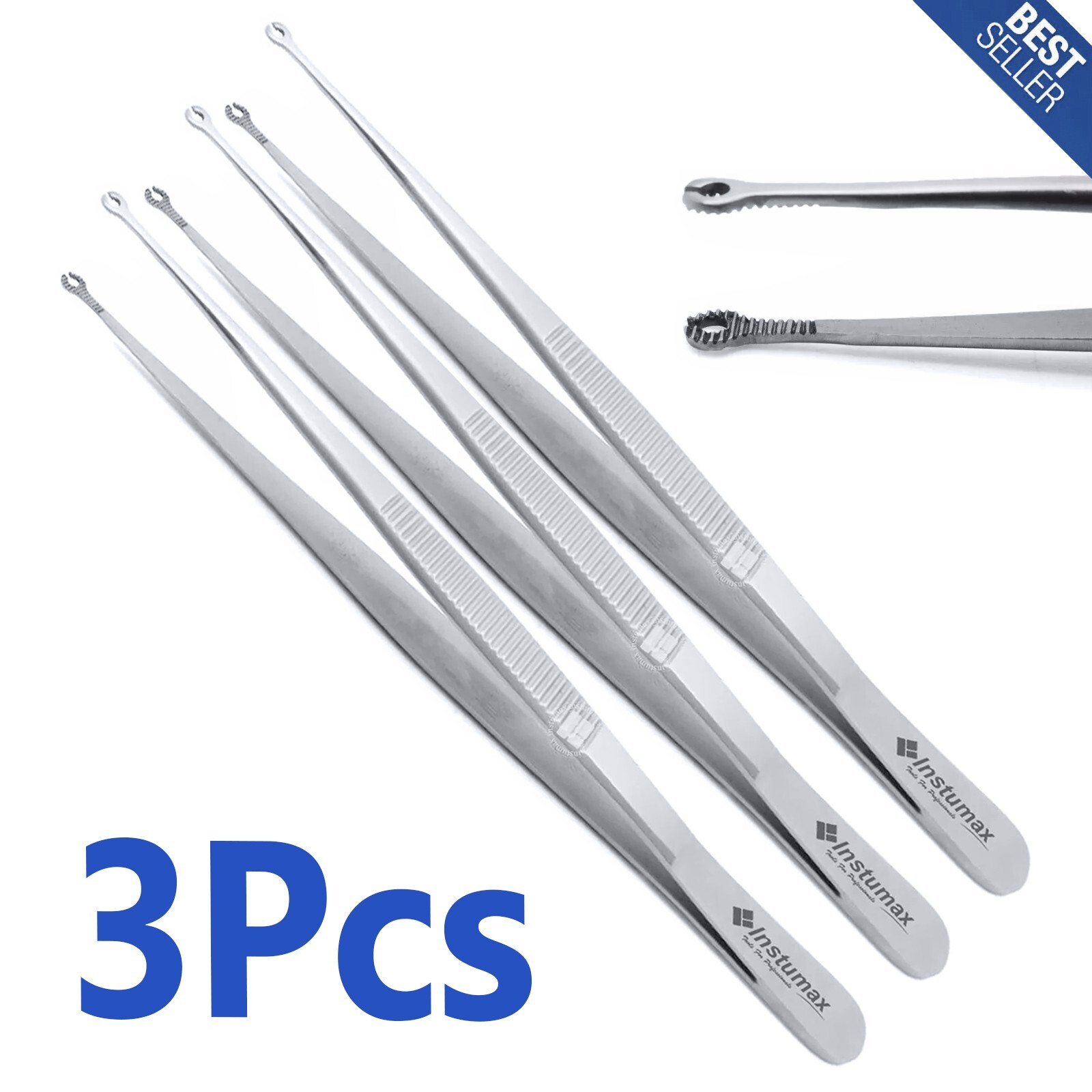 Surgical Tissue Holding Corn Suture Tweezers 6" Dental Eyelet Straight Forceps