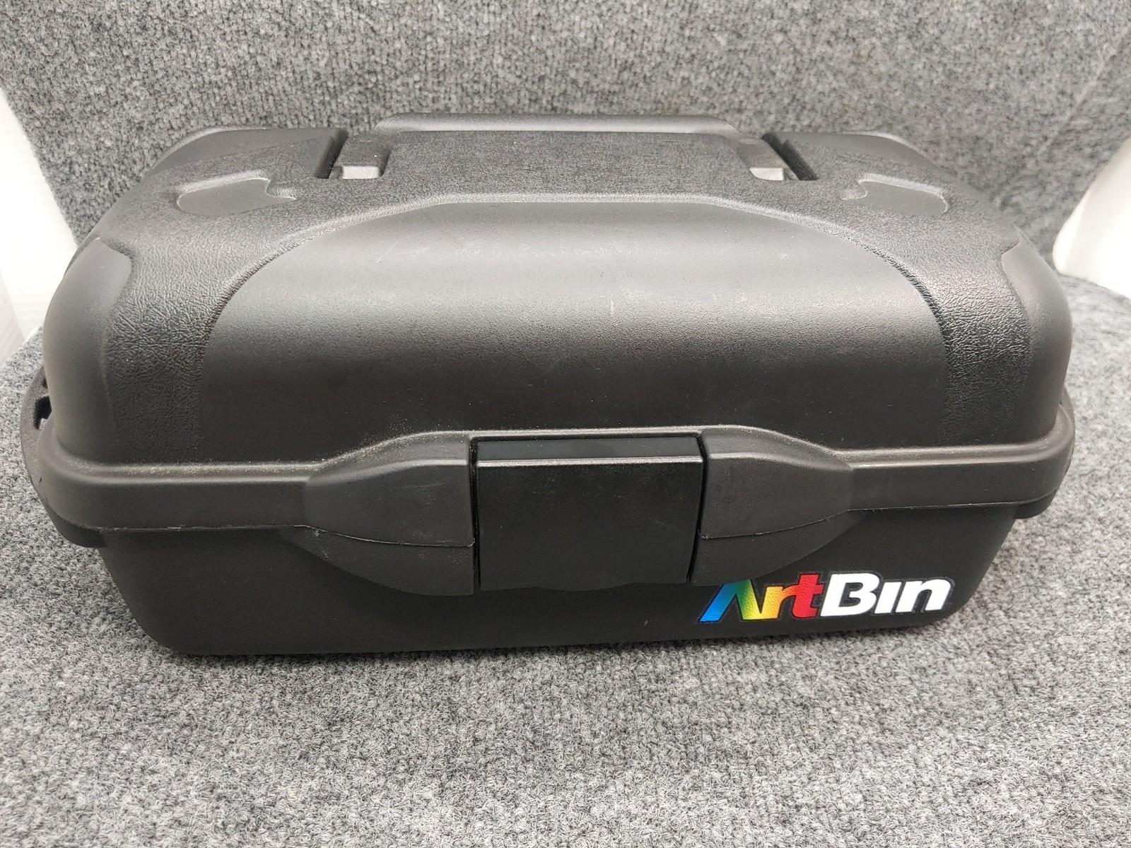 Art Bin Storage Box Black Plastic With 1 Fold Out Tray By Flambeau Products