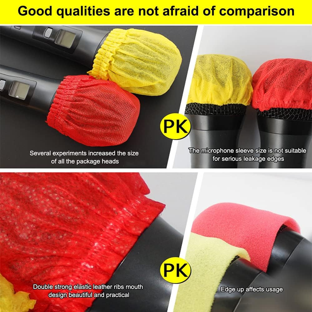 200Pcs Disposable Microphone Cover, Non-Woven Handheld Microphone Windscreen wit