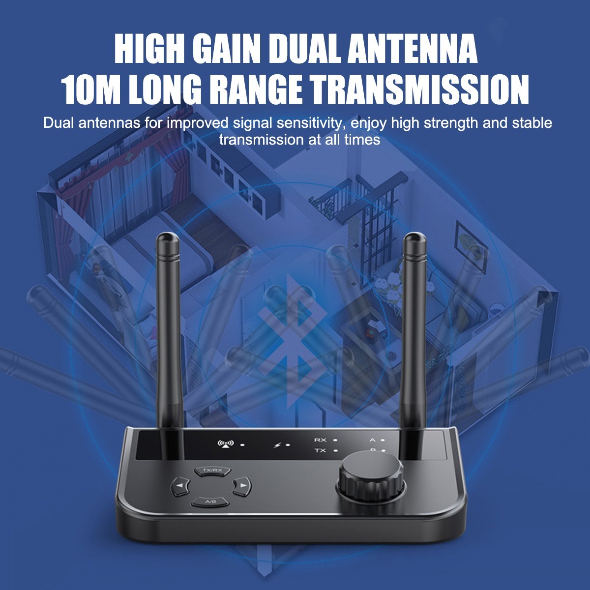 Bluetooth Transmitter Receiver For TV Home Stereo Audio Adapter 5.3 Long Range