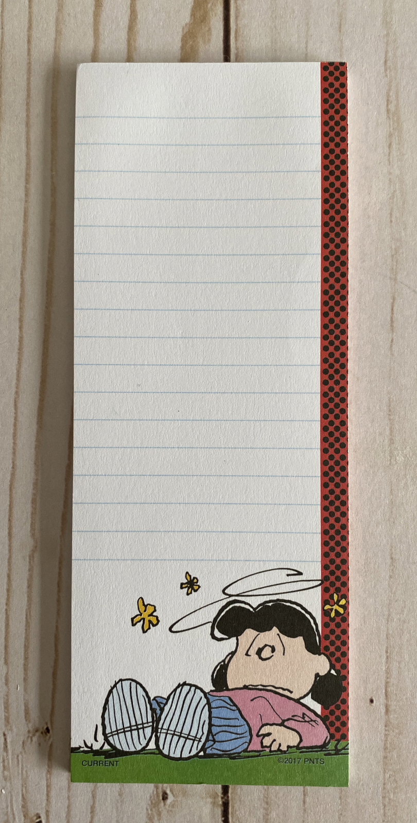 Peanuts Lucy Tired Confused List Paper Pad New Stocking Stuffer Gift Idea