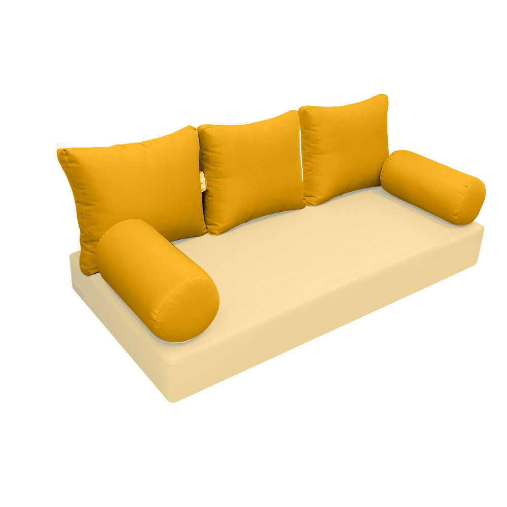 |SLIPCOVER ONLY|S3 Outdoor Bolster Backrest Pillow Covers Knife Edge Queen AD108