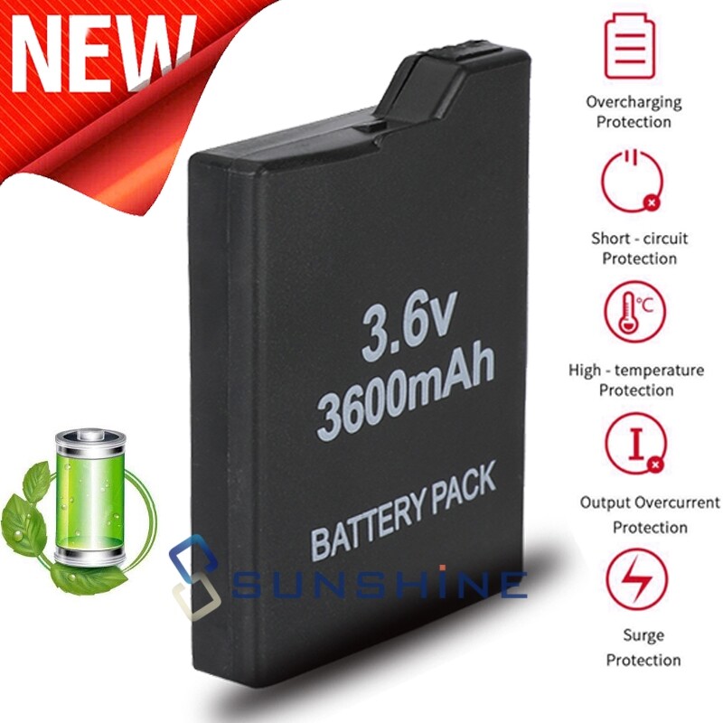 3600mAh Rechargeable Battery for PSP Slim 2000/2001/3000/3001/3003 Replacement