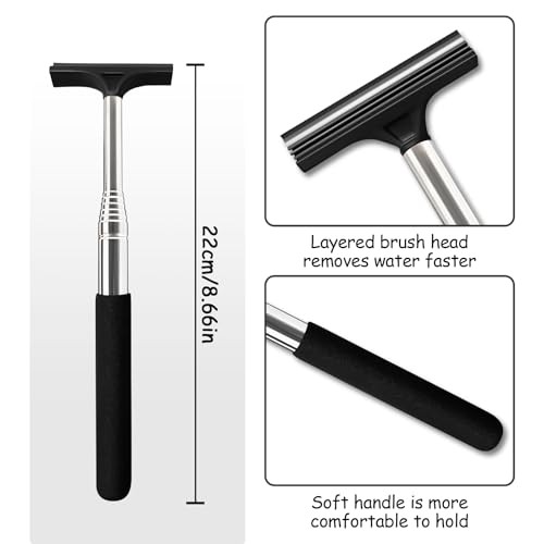 1 Pcs Car Window Mini Squeegee Retractable Auto Glass Squeegee Car Rearview