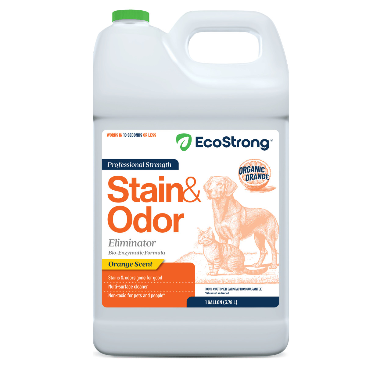 EcoStrong Orange Stain and Odor Eliminator - Pet Urine Enzyme Cleaner