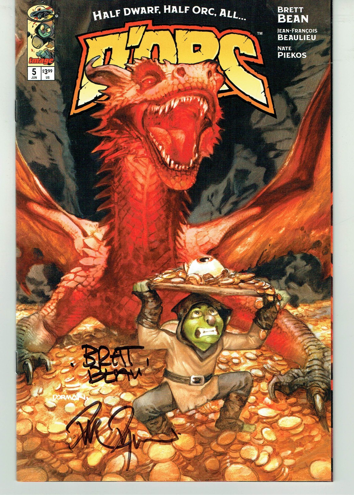 D'orc #5 by Dave Dorman, Ltd 500 Signed by Brett Bean & Dave Dorman NM+