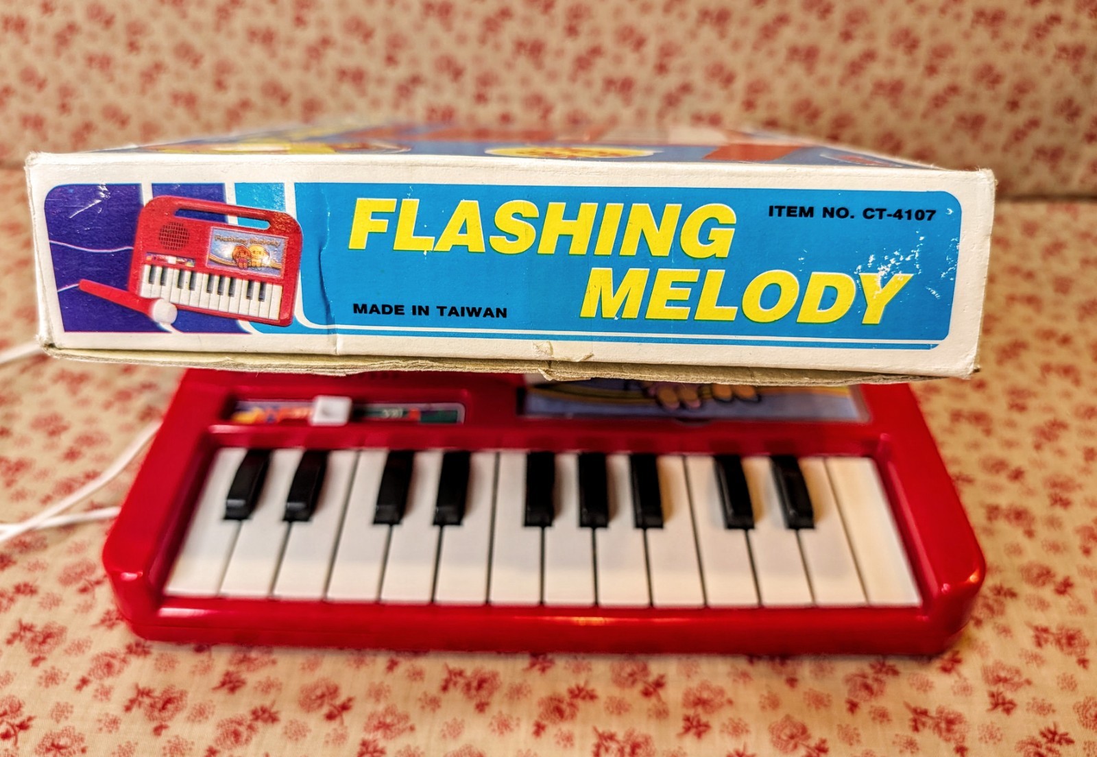 Vintage~Flashing Melody Electronic Organ Sing Along Microphone~Creatoy~Tested