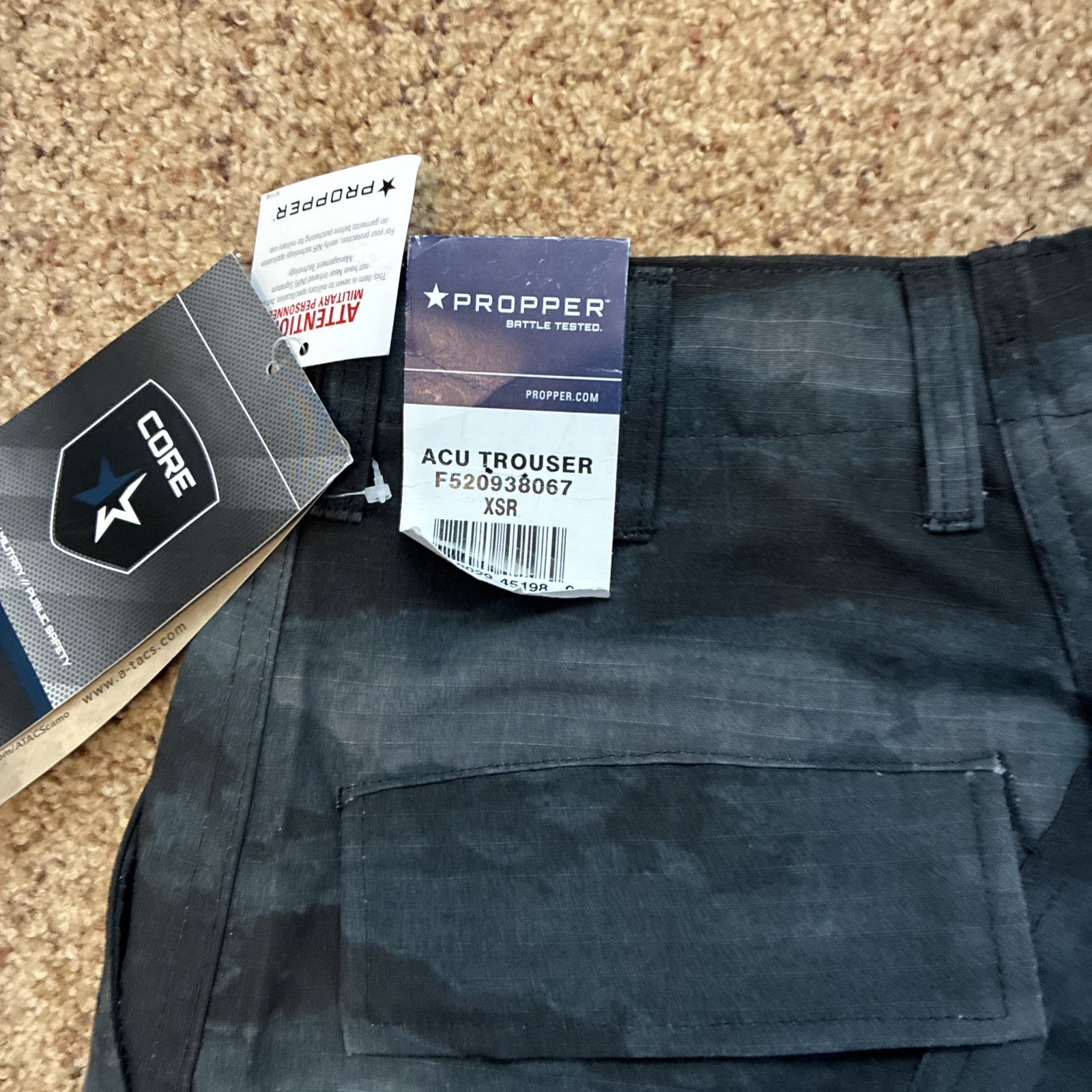 New Old Stock Propper ACU Trouser Pant XS Regular ATACS LE F520938067