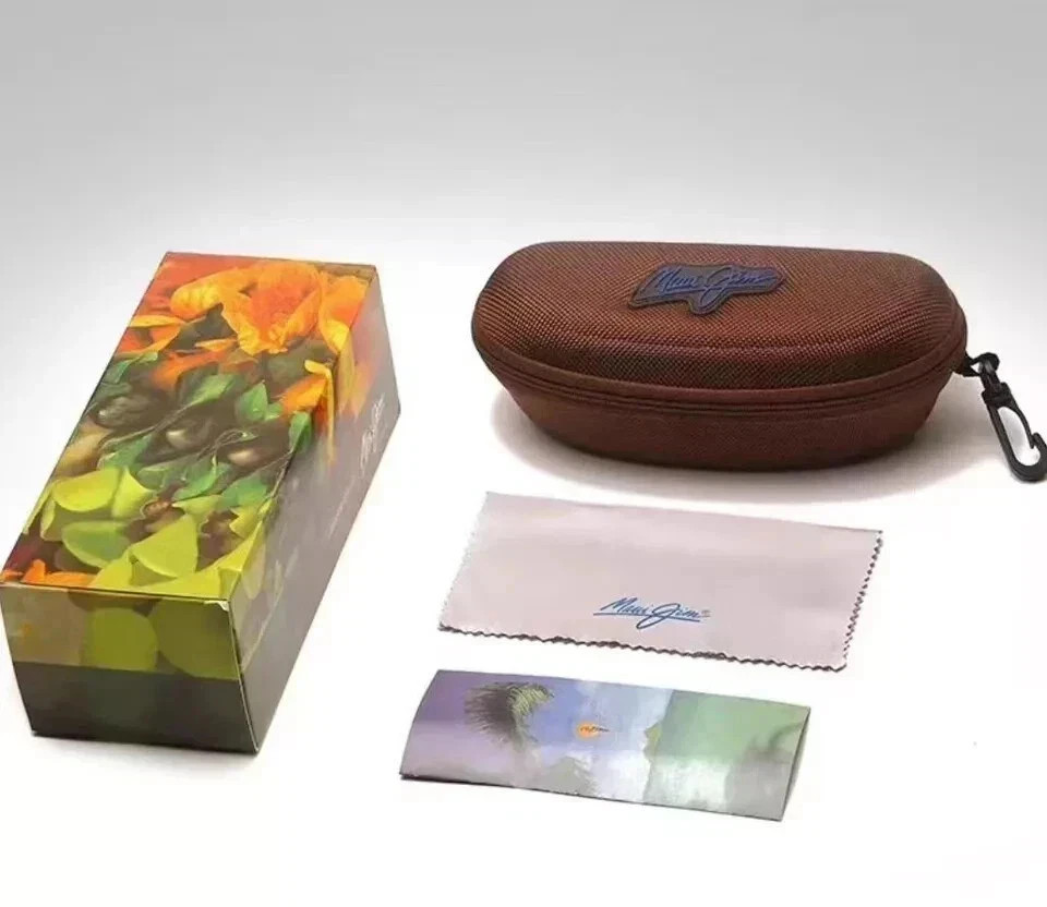 New Maui Jim Sunglasses Case Zip Around Clip Hard Case